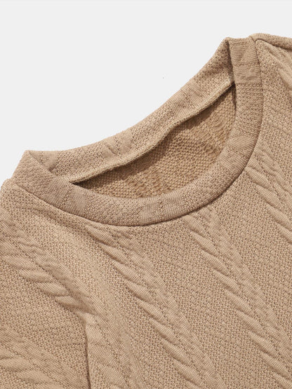 James | Elegant sweatshirt met jacquardtextuur