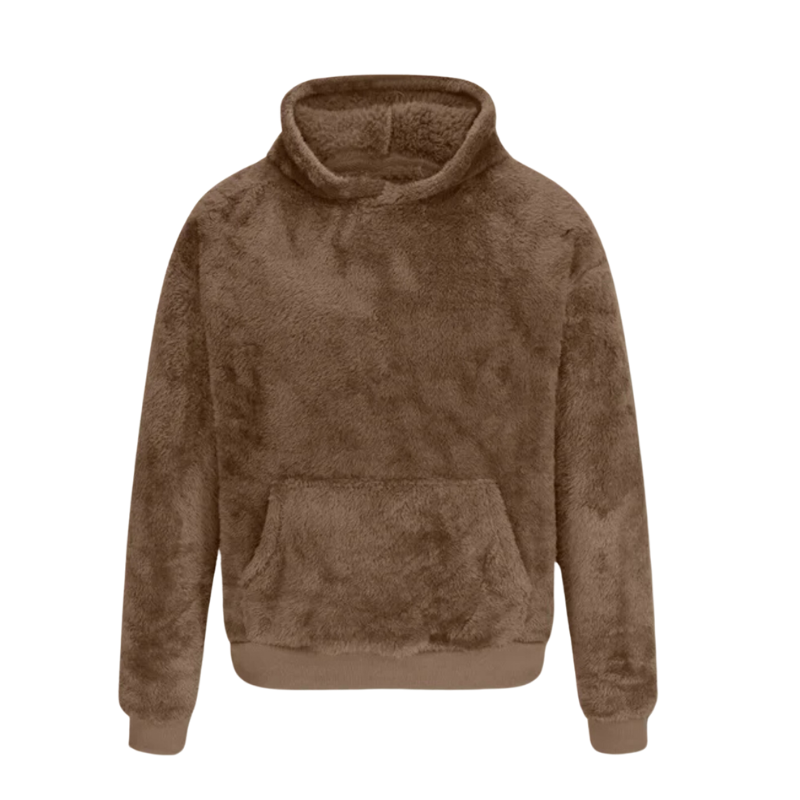 Davian | Unisex knusse fleece hoodie - Zachte, warme trui met kangoeroezak voor alle seizoenen