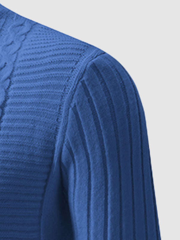 Everett | Geometrische twist trui met opstaande kraag