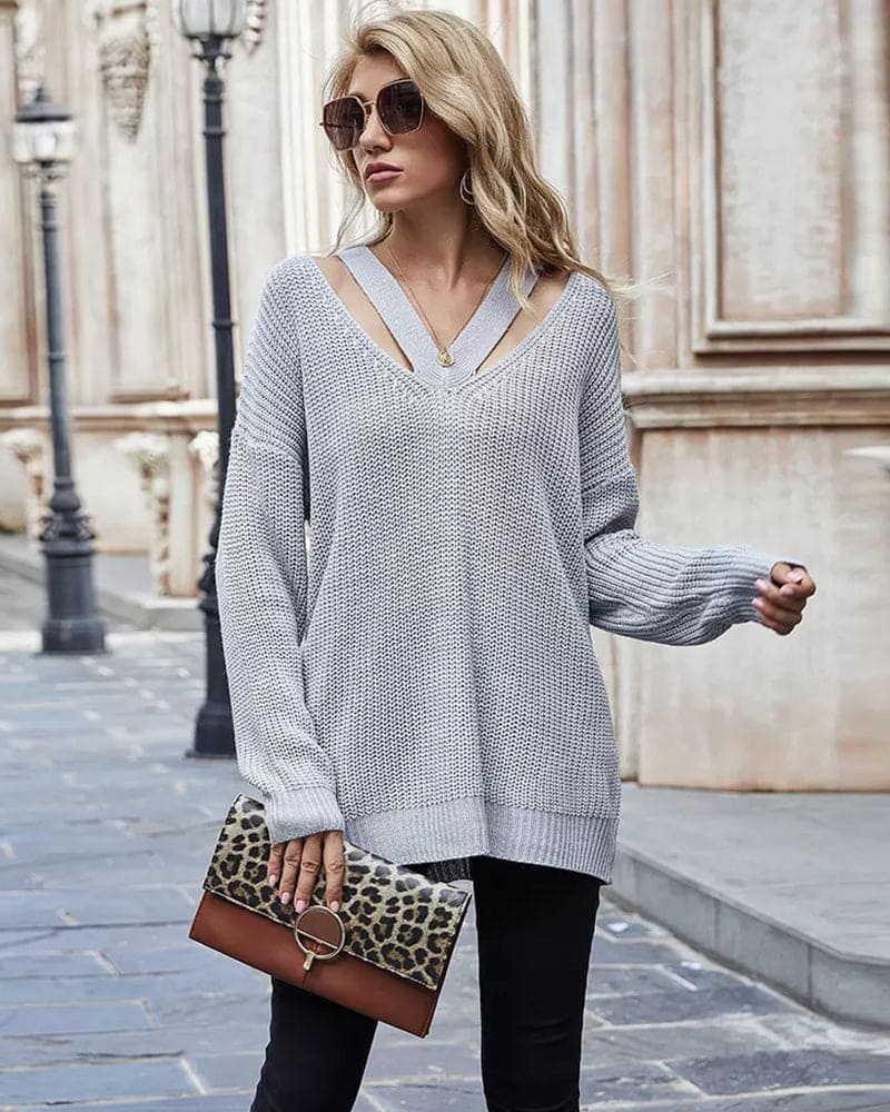 Lotte | Lange trui met V-hals