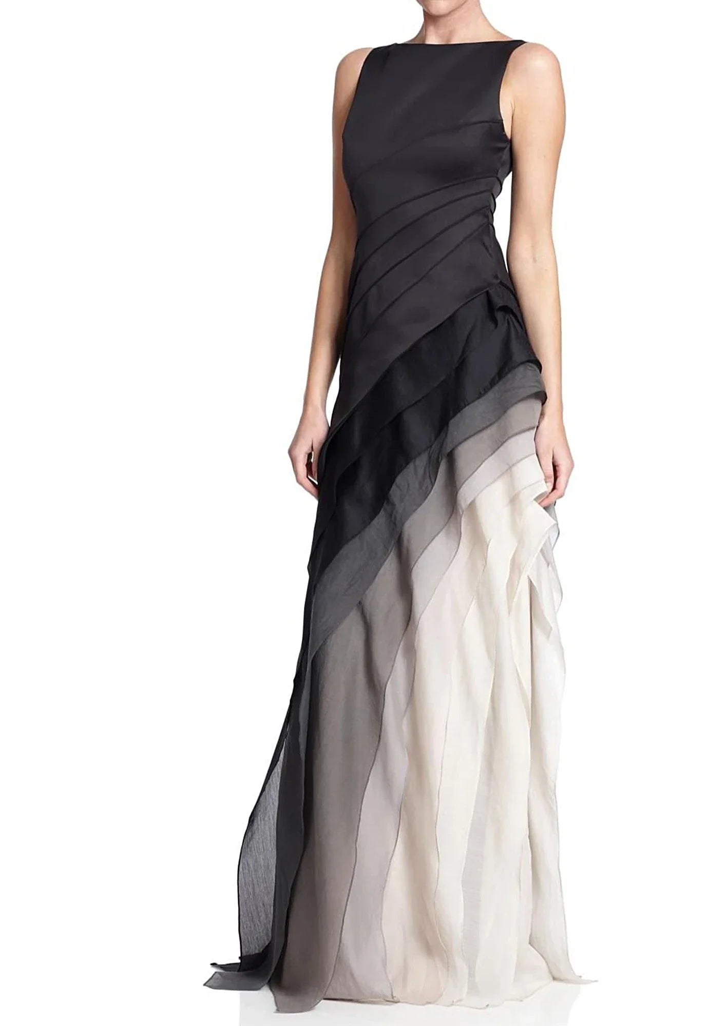 Elegante Gelaagde Ombre Jurk