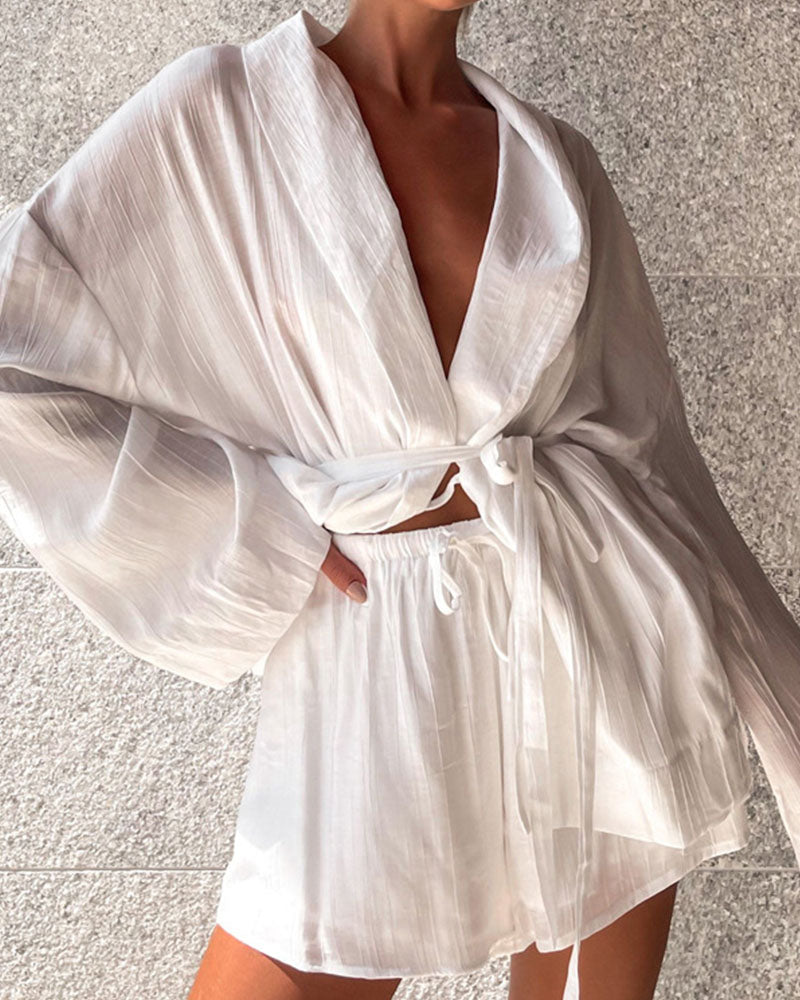 Lucilla | Chique kanten losse tweedelige set