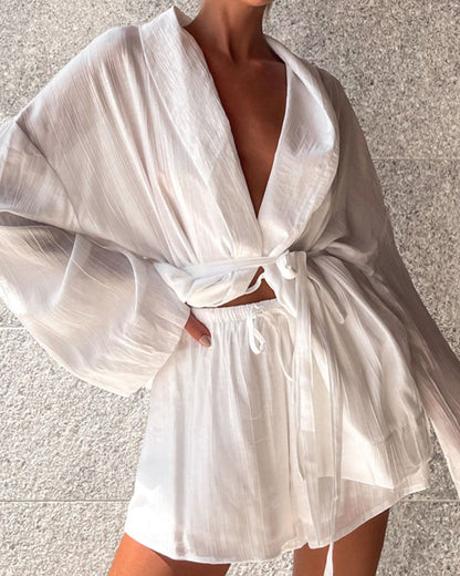 Lucilla | Chique kanten losse tweedelige set