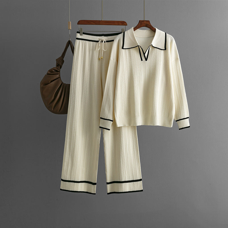 Doris | Stijlvolle Contrastkleur Casual Tweedelige Set