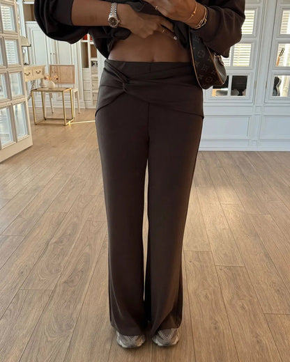 Pallas | Modieuze overslag capuchon Top & Broek Set