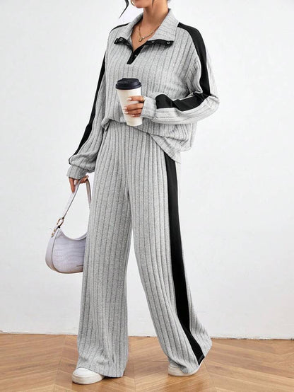 Raissa | Knoopsluiting Pullover Top en Broek Set