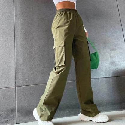 Jenny - Stijlvolle Hoge Taille Cargo Broek voor Herfst Vrouwen