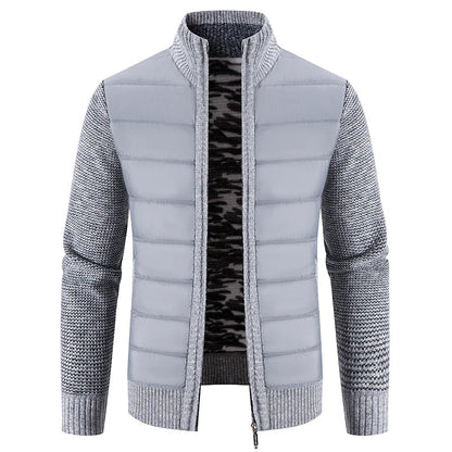 Stellan | Trendy patchwork warme trui met volledige rits