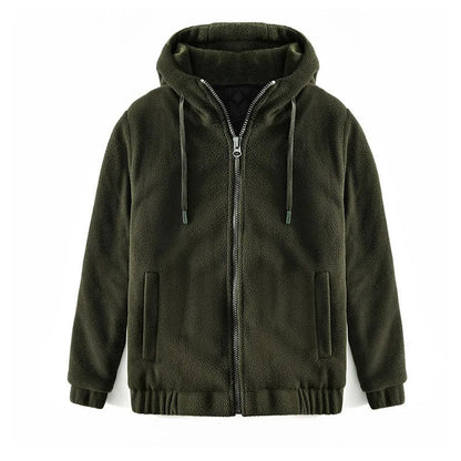 Marvin | Klassieke hoodie van pluizig fleece met rits
