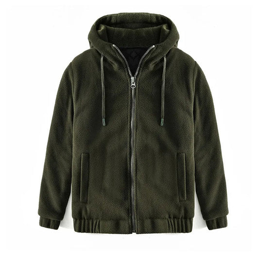 Marvin | Klassieke hoodie van pluizig fleece met rits