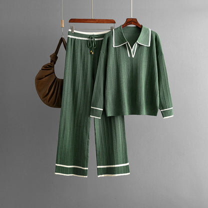 Doris | Stijlvolle Contrastkleur Casual Tweedelige Set
