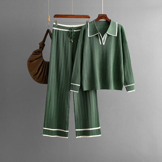 Doris | Stijlvolle Contrastkleur Casual Tweedelige Set