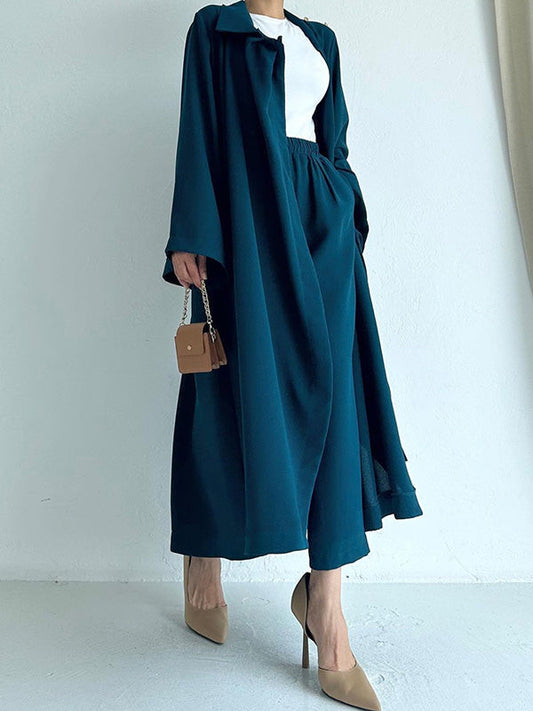 Irie | Elegante lange oversized jas & broek met rechte pijpen