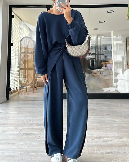 Teila | Modieuze lange mouwen top & broek set