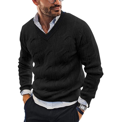 Pascal | Casual Slim Fit V Hals Lange Mouw Gebreide Trui