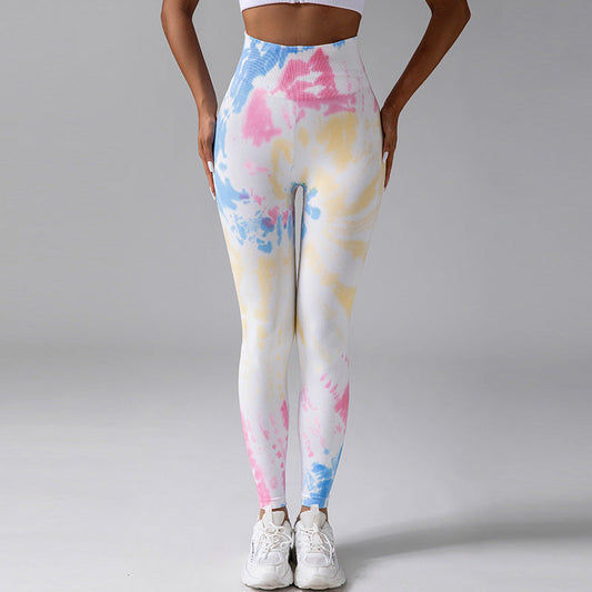 Alice - Comfortabele Tie Dye Scrunch Ademende Leggings voor Vrouwen