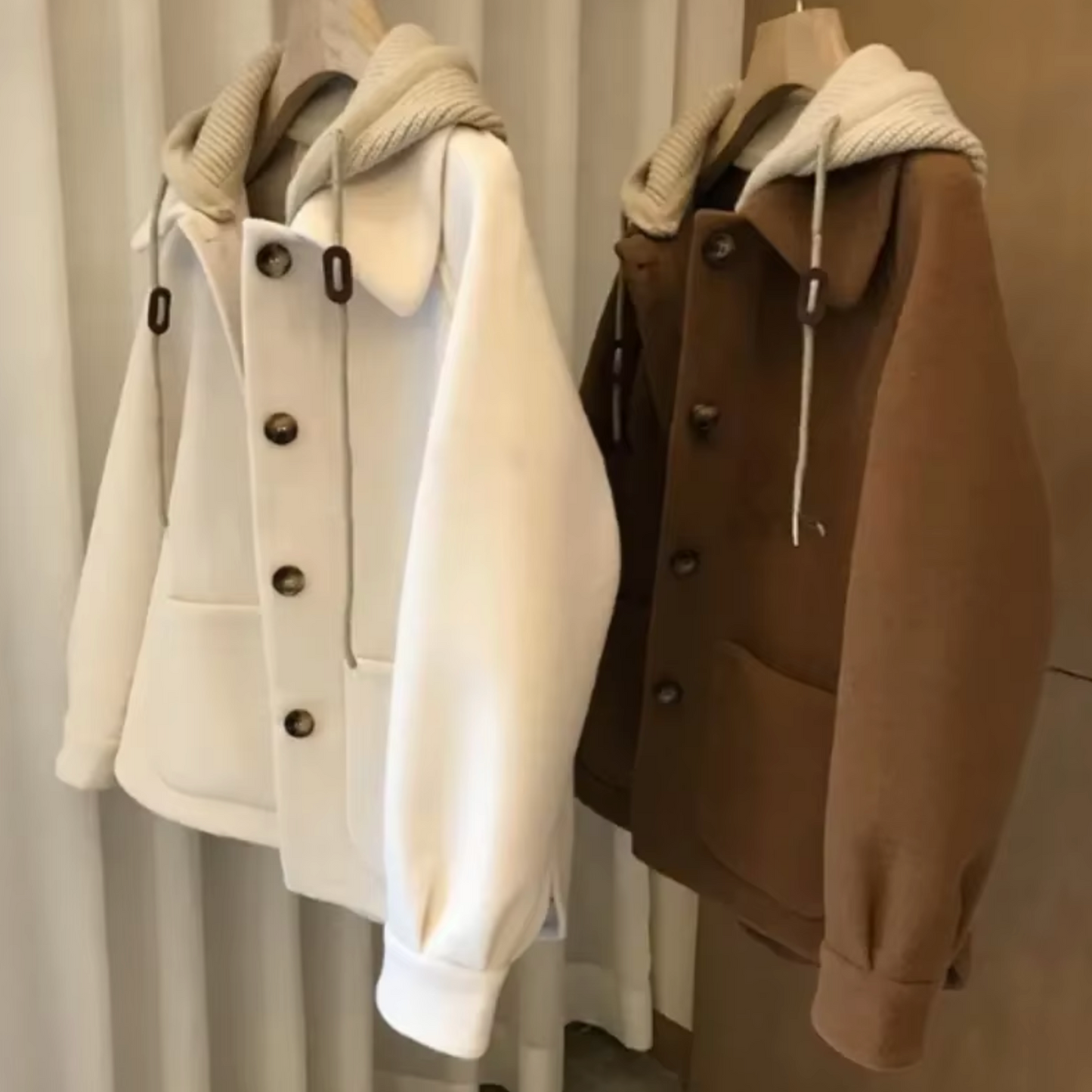 Noa – Warme dikke jas met capuchon voor herfst en winter