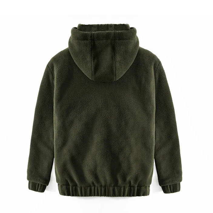 Marvin | Klassieke hoodie van pluizig fleece met rits