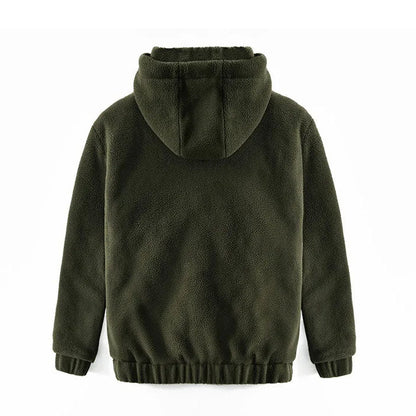 Marvin | Klassieke hoodie van pluizig fleece met rits