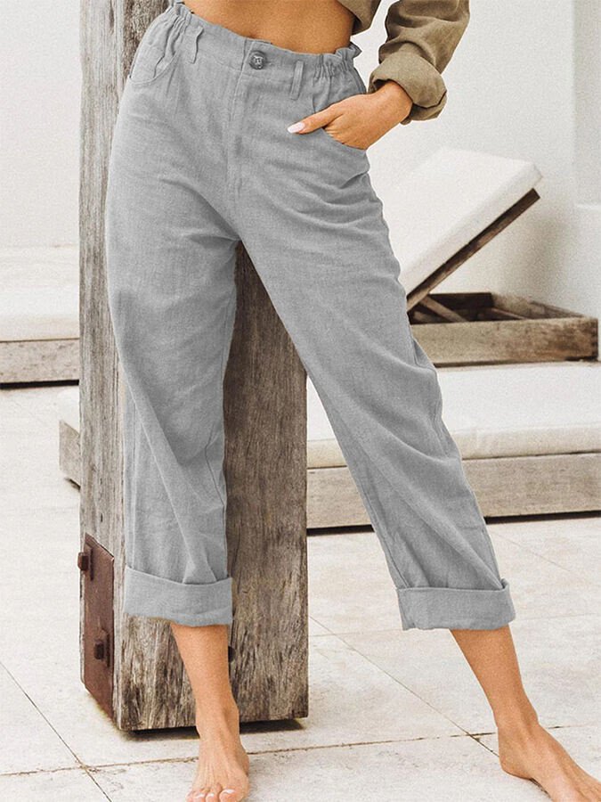 Jasmin - Stijlvolle Linnen Broek voor Vrouwen