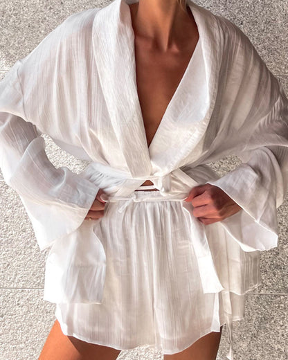 Lucilla | Chique kanten losse tweedelige set