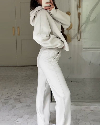 Rhiannon | Sportieve elegante ritsjack met capuchon & Broek Set