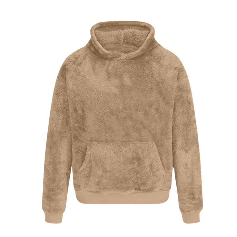 Davian | Unisex knusse fleece hoodie - Zachte, warme trui met kangoeroezak voor alle seizoenen