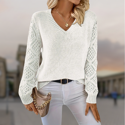Katarina™ | Trui met mouwenpatroon voor dames