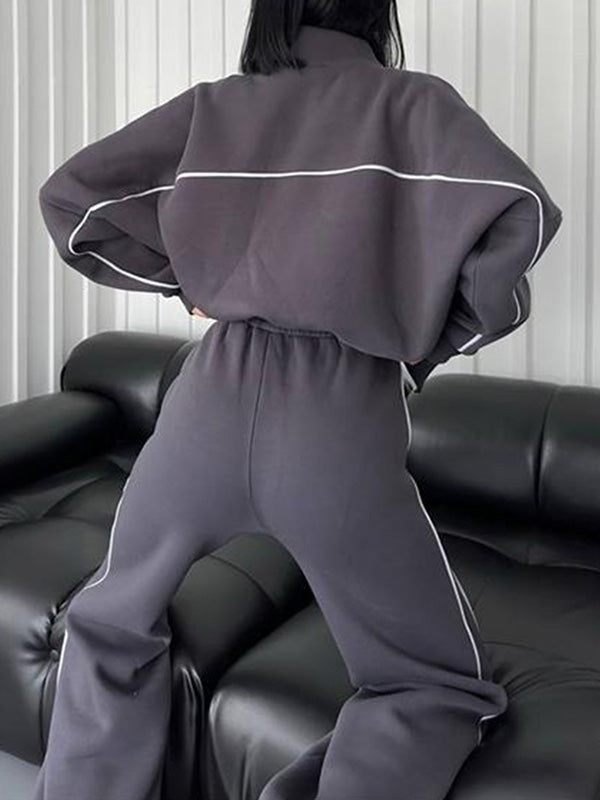 Urbana | Trendy trainingspak met rits en gevoerde zoomdetails