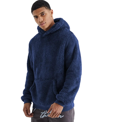 Davian | Unisex knusse fleece hoodie - Zachte, warme trui met kangoeroezak voor alle seizoenen