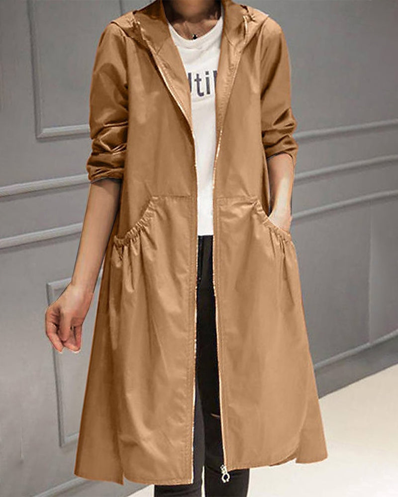 Lina – Comfortabele Lange Jas voor Dames