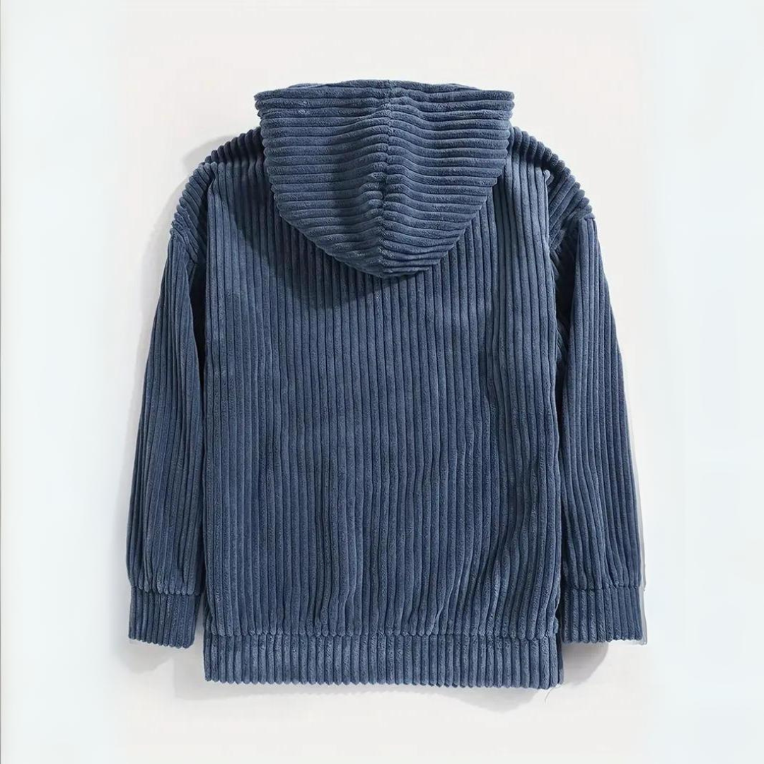 Morten | Klassiek gekleurde Corduroy Hoodie voor mannen