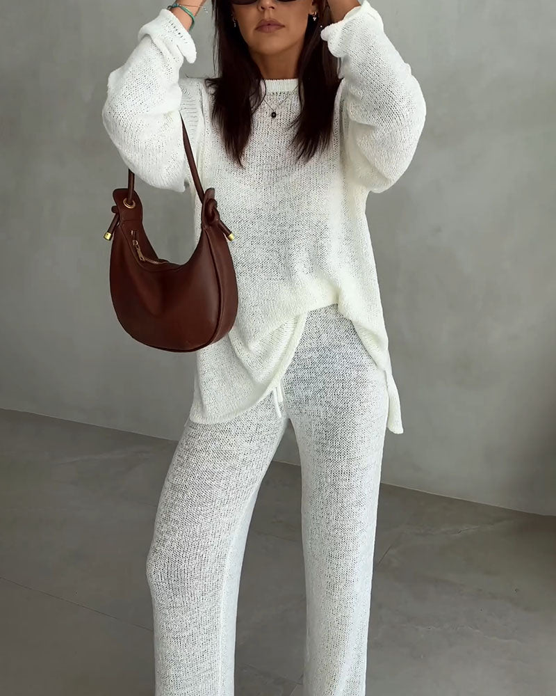Kenna | Knitted casual two-piece set