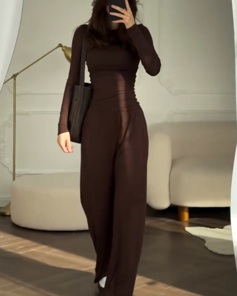 Nalani | Geraffineerde Slim-fit Top & Broek Set