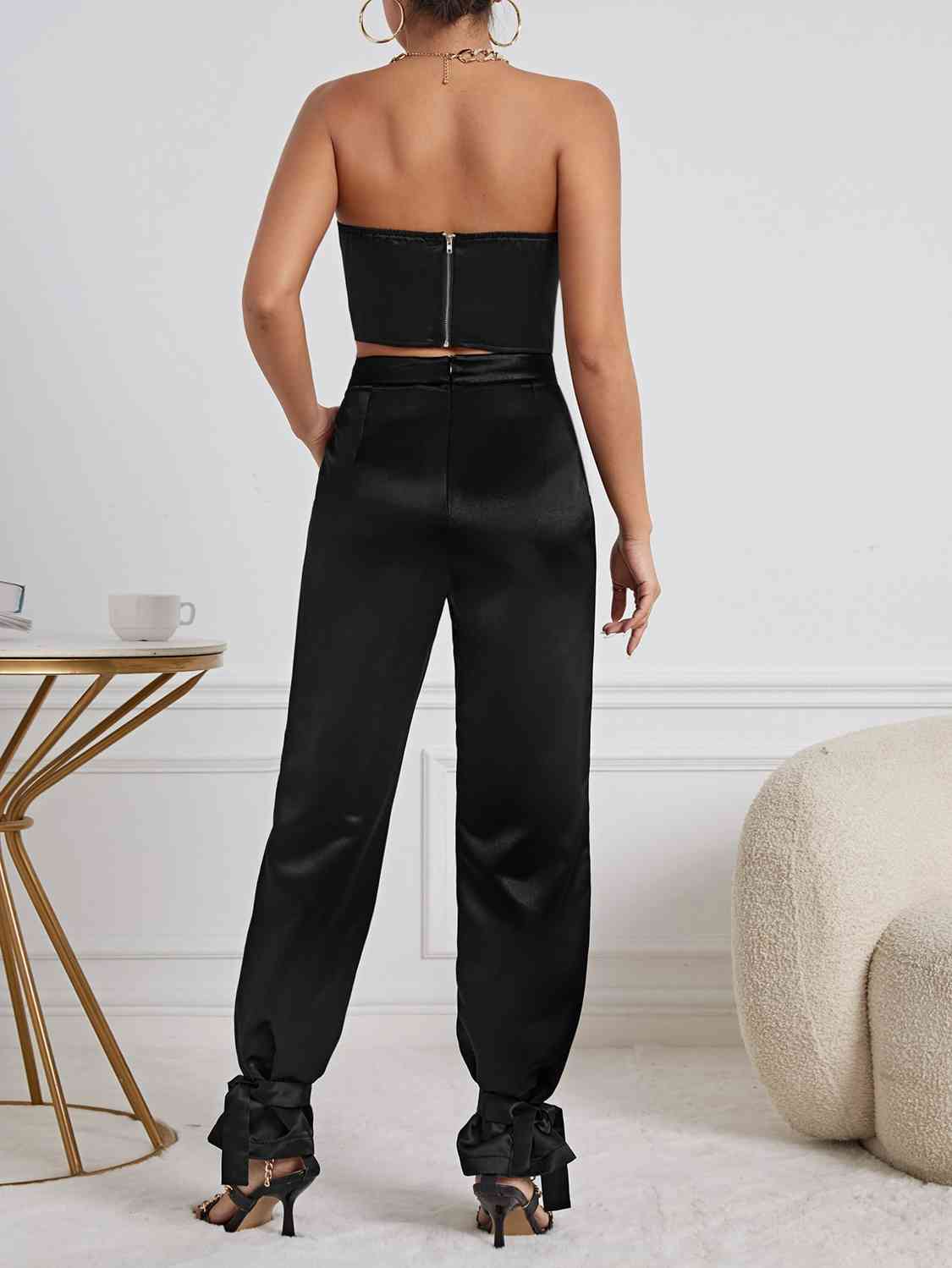 Kaleigh | Knot buis top en broek set