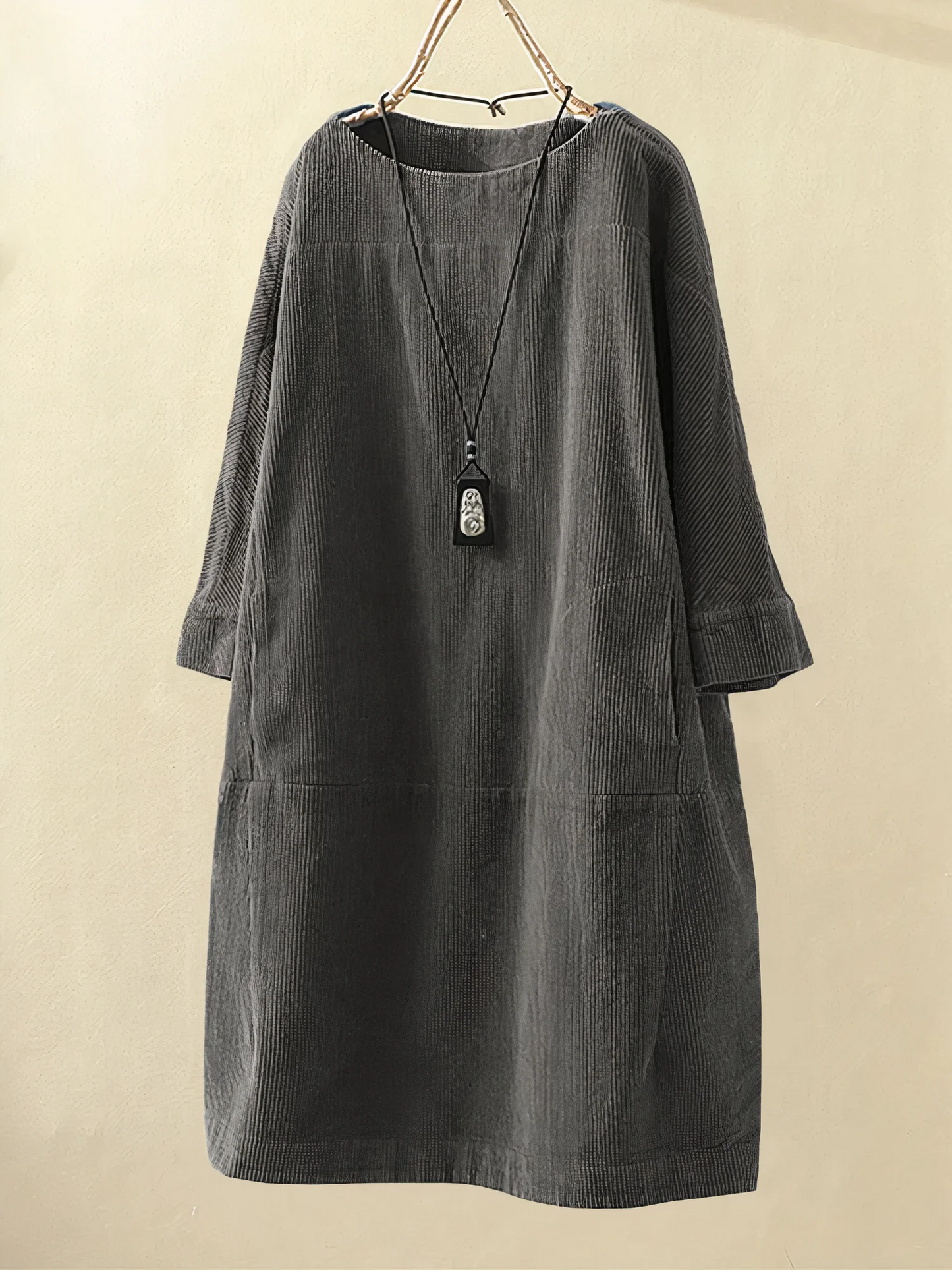 Comfortabele Corduroy Jurk