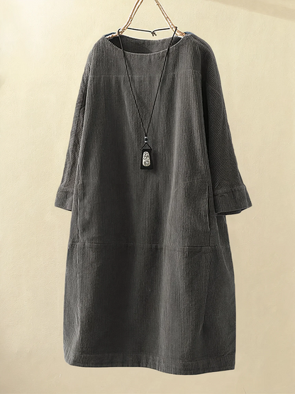 Comfortabele Corduroy Jurk