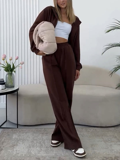 Shelby | Casual jasje met tailleband en broek set