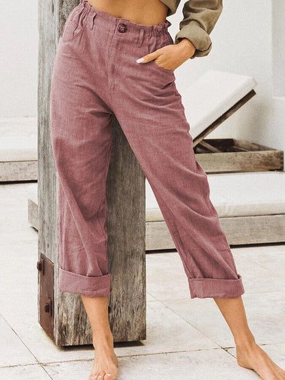 Jasmin - Stijlvolle Linnen Broek voor Vrouwen