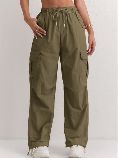 Adriana - Streetwear Lente Cargo Broek met Rechte Pijpen voor Vrouwen