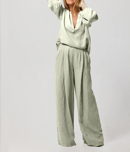 Hope | Casual linnen tweedelige set