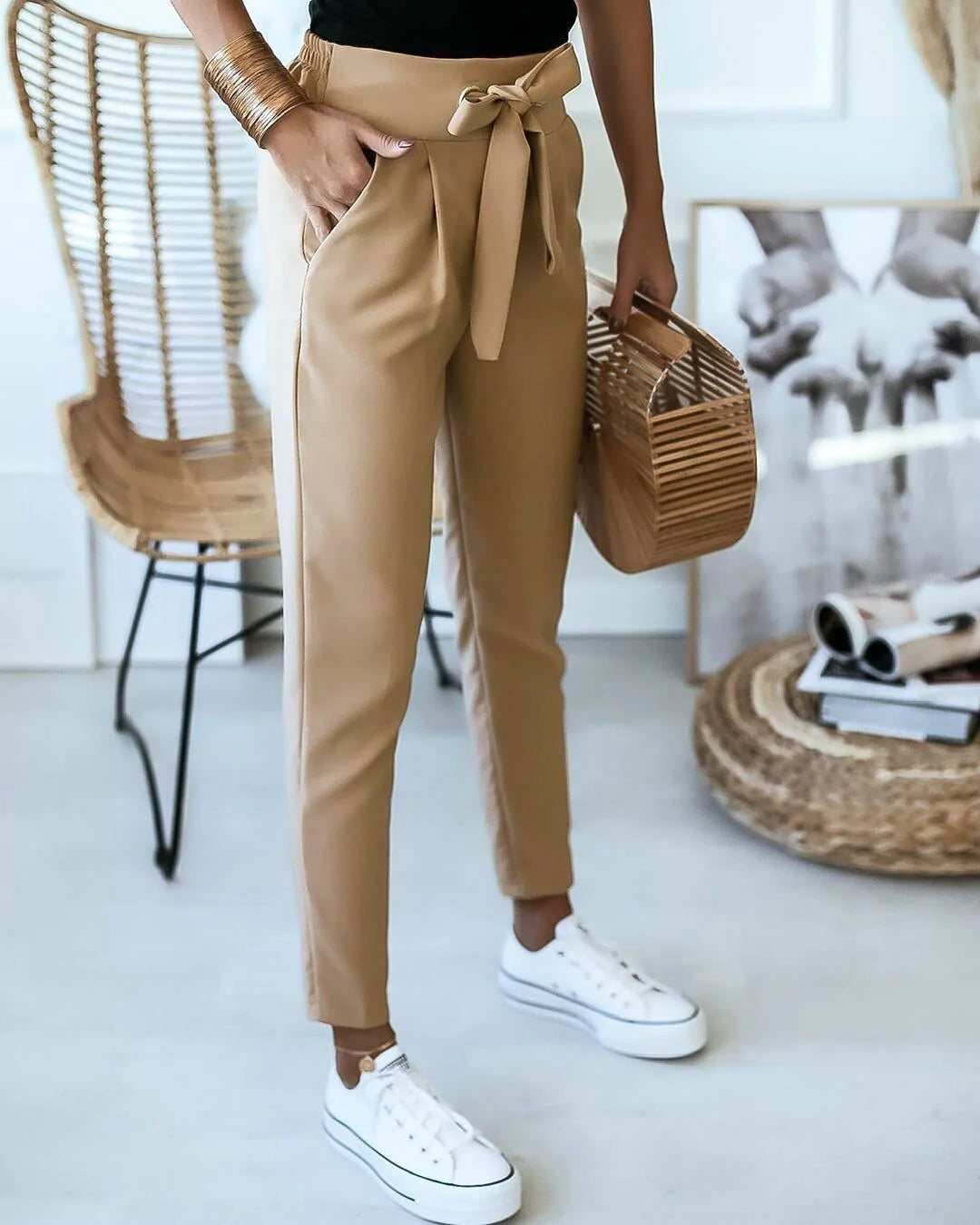 Ella - Stijlvolle en Comfortabele Hoge Taille Casual Broek voor Vrouwen