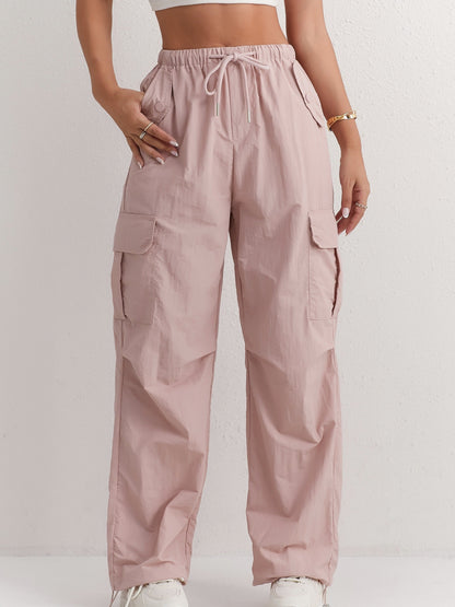 Adriana - Streetwear Lente Cargo Broek met Rechte Pijpen voor Vrouwen