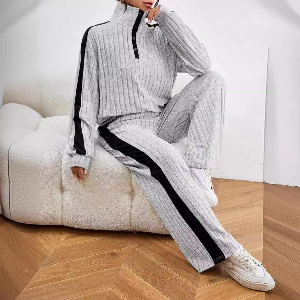 Raissa | Knoopsluiting Pullover Top en Broek Set