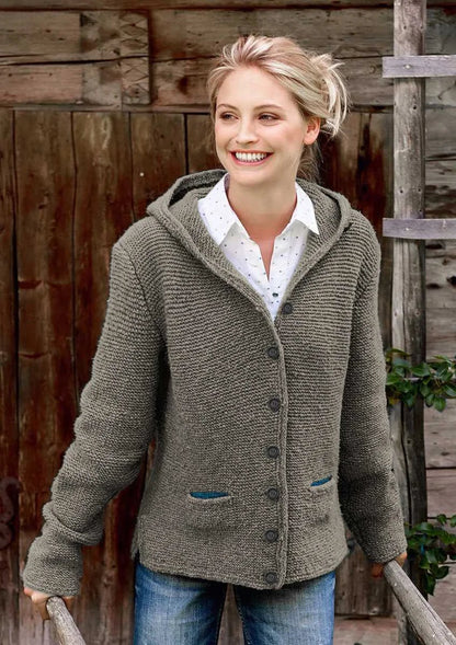 Ayla | Dames Hooded Gebreide Vest met Warme Capuchon en Praktische Details
