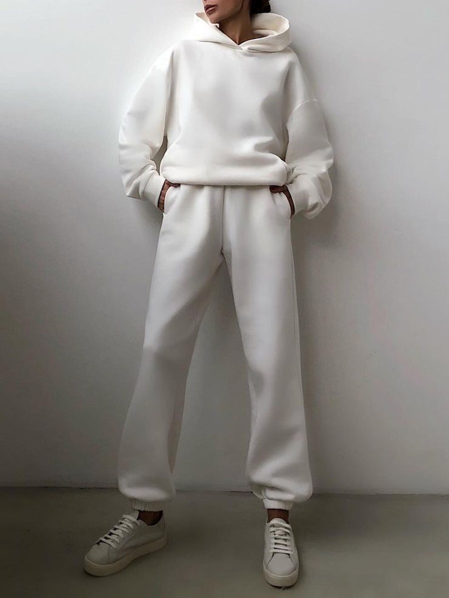 Venessa | Elegante capuchonjack en -broek Tweedelige set