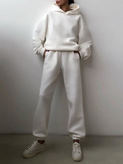 Venessa | Elegante capuchonjack en -broek Tweedelige set