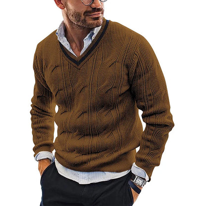 Pascal | Casual Slim Fit V Hals Lange Mouw Gebreide Trui