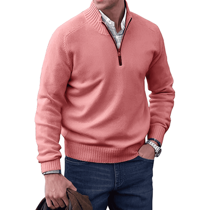 Olan | Elegante Kasjmier Trui met Kwartrits