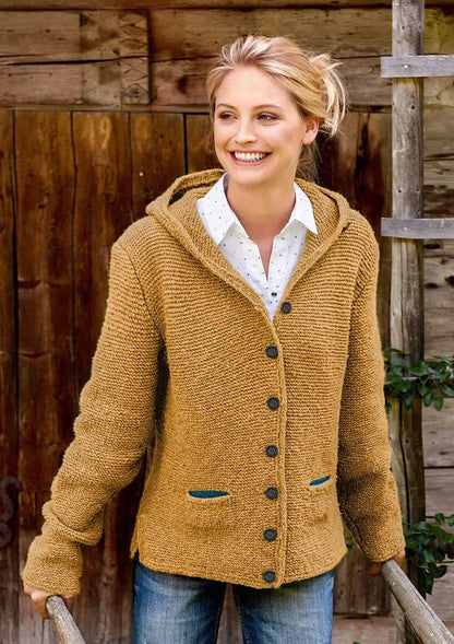 Ayla | Dames Hooded Gebreide Vest met Warme Capuchon en Praktische Details